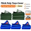 Thick Poly Tarp Cover Multipurpose Protective Sunscreen Cover  Green Tarp Heavy Duty Tarp All Purpose Tarp Cover
