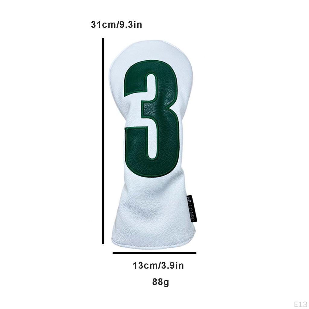 Golf Club Head Cover for Woods PU Leather Protection Wood Headcover Outdoor