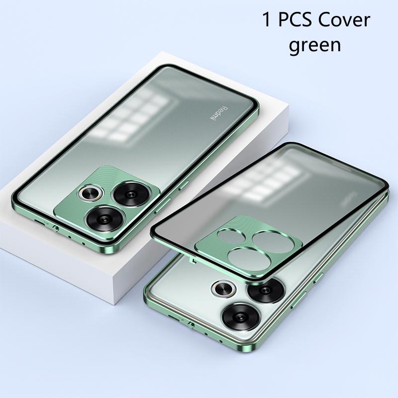 

Противоударный чехол для телефона Poco F6, металлический каркас из алюминиевого сплава + матовая прозрачная акриловая задняя крышка для Xiaomi Redmi Turbo 3 For Poco F6