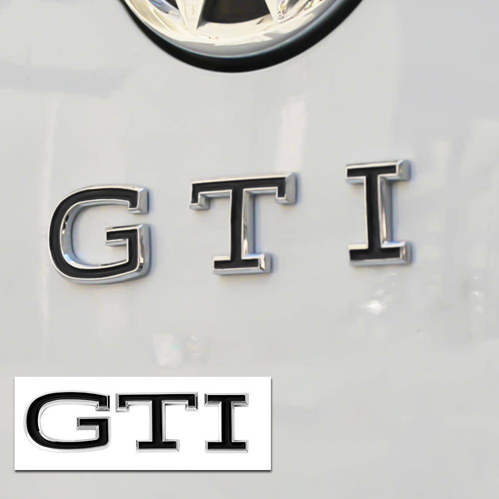 AABIK1 3D ABS GTI Emblem Car Body Tail Trunk Decoration Stickers Auto Accessories For Volkswagen VW Golf Polo Beetle Passat T-ROC Caddy