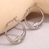 MamacitaSlay 18K Gold Plated Stainless Steel Moon Hoop Earrings Unique Waterproof Jewelry Women's Charm Statement Earrings Gift