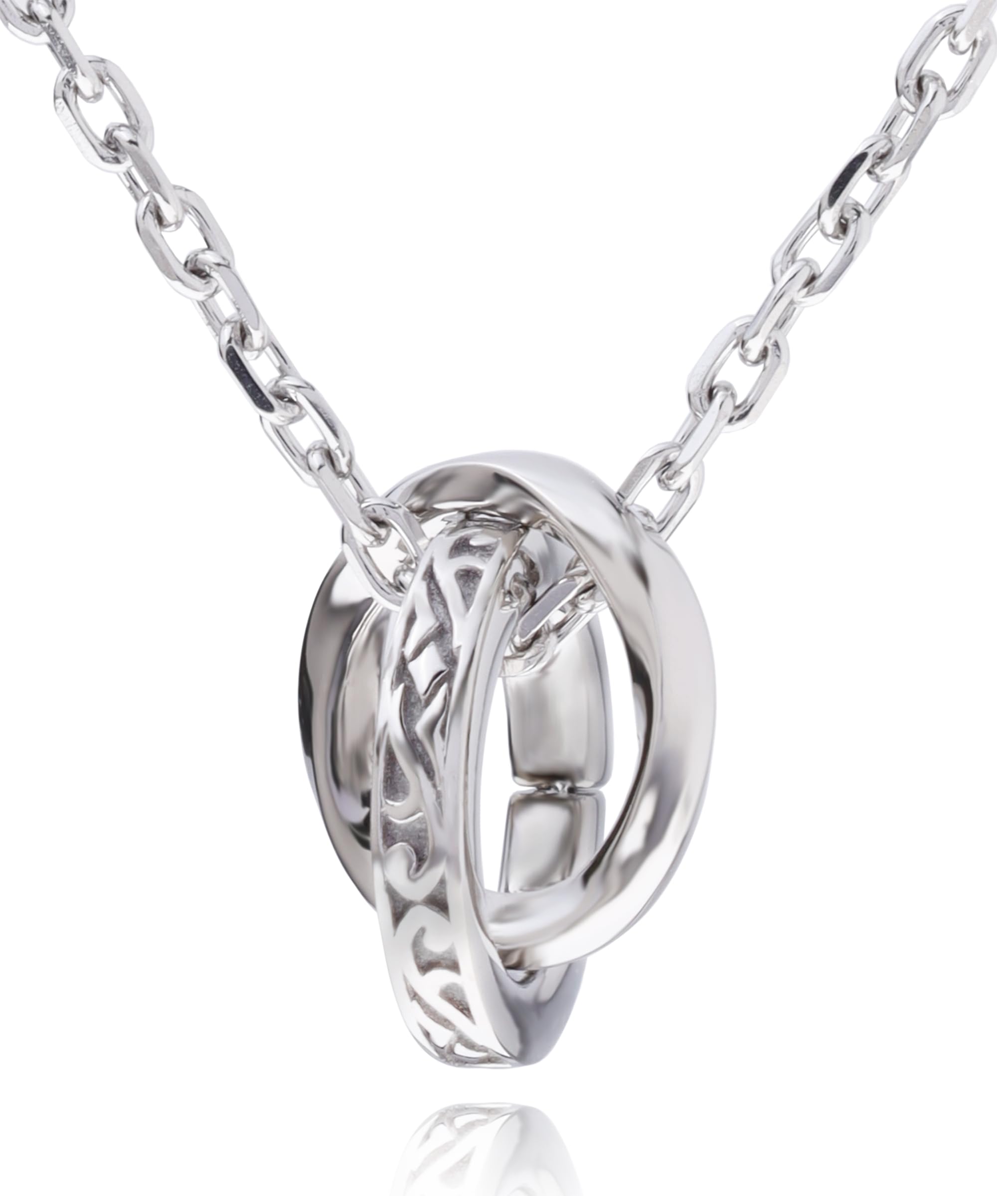 

Necklace Tri Double Ring Surgical Stainless Steel Direct Sales Silver [Lion Heart] Necklace/Tategami Men s сірий колір