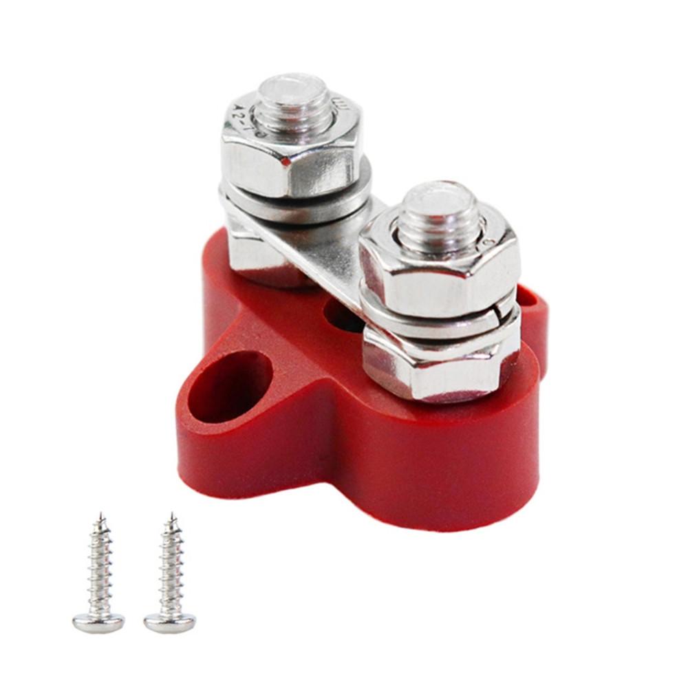 5/16" Terminal Studs M8 48V Terminal Block Busbar Ulated Double Type Distribution Studs Positive and Negative RV