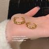 18K Gold Plated Italian Vintage Thorn Vine Gemstone & Flower Ring