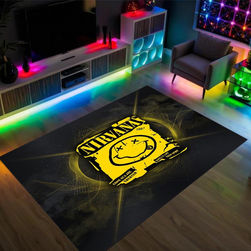 Nirvana Design Crystal Velvet Carpet Cozy Non?Slip Printed Rug For Bedroom Living Room Entrance