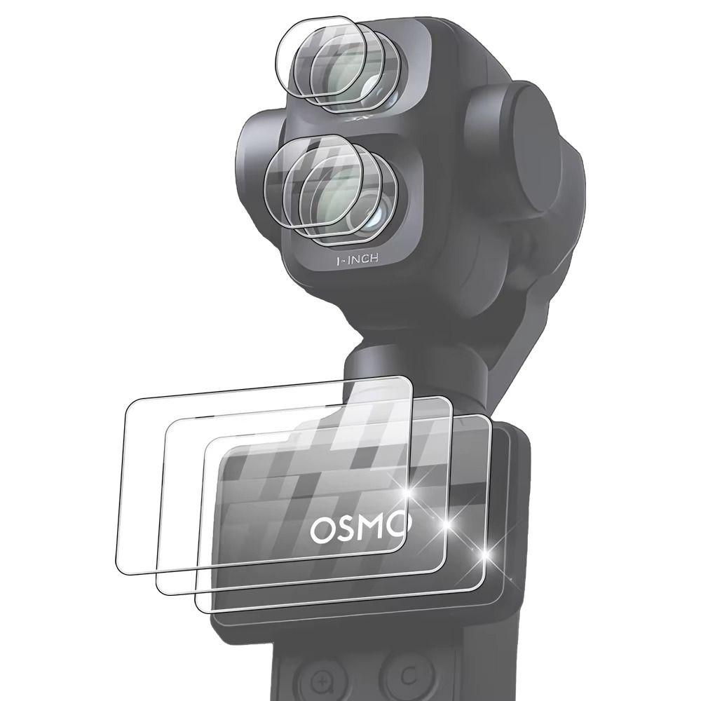 Gehärtete Glaslinsenfolien HD Schutzfolien für DJI Osmo Pocket 4P Gimbal Kamera Zubehör