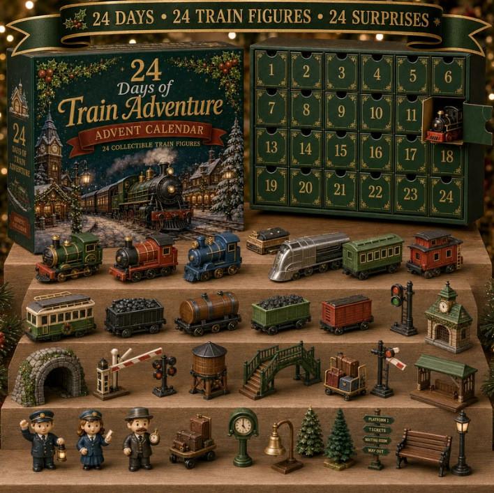 Transportation Advent Calendar With Acrylic Material For Holiday Gift And Kids Play