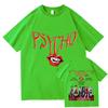 BABYMONSTER PSYCHO T-shirt 100% Coton T-shirt Graphique Hauts Tendance T-shirts Manches Courtes Col Rond Unisexe Confort Vêtements Doux
