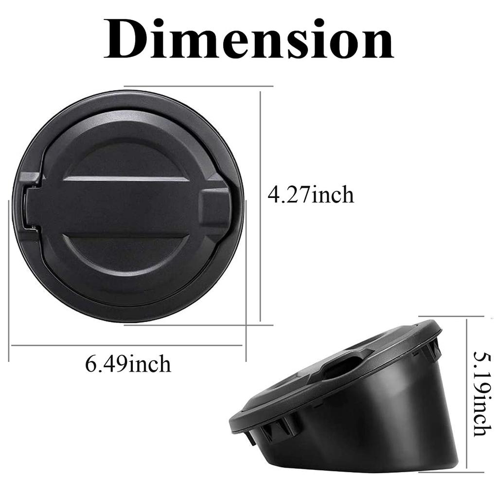 Aluminum Gas Cap Cover, Fuel Lid, Fuel Filler Door Cover for 2018-2021 Jeep Wrangler JL Unlimited (JL), Sahara, and Rubicon