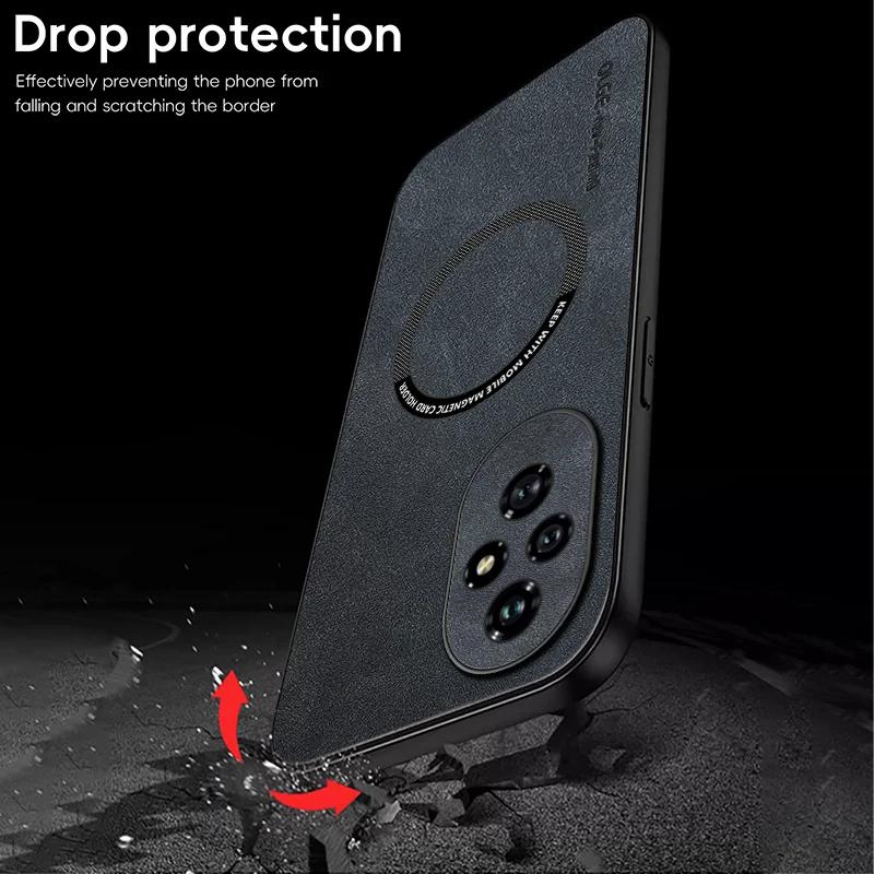 For Honor 200 200 Pro 200 Lite Fine Hole Sheepskin Magnetic TPU Soft Edge Anti-Drop Anti Fingerprint Phone Case