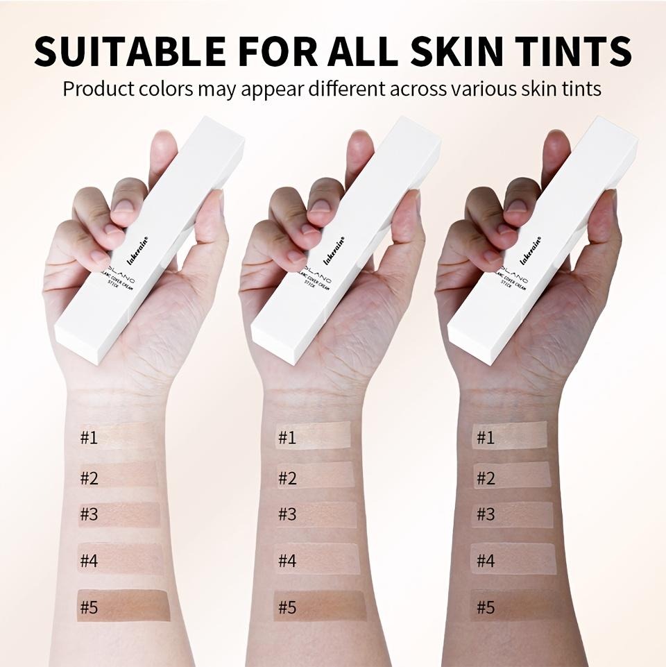 Foundation Stick Color Changing Foundation with Detachable Brush Blanc Cover Cream Stick Changing Hight Coverage Base Makeup