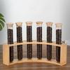 Coffee Bean Storage Tubes Beans Bottle Wooden Holder Stand Candy