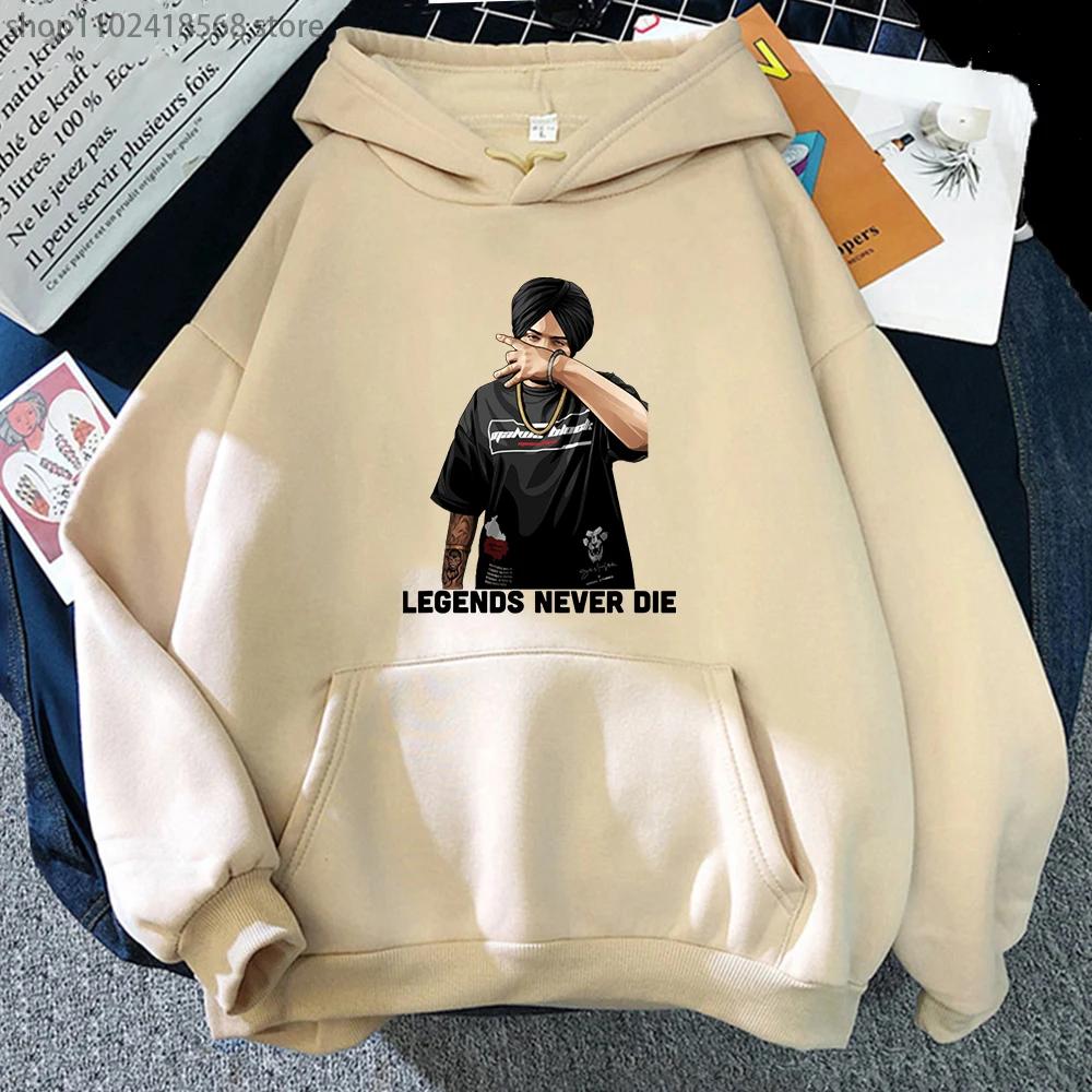 Legendy Nikdy Nezemřou Sidhu Moose Wala Mikiny Indický Rapper Mikina Unisex Harajuku Ležérní Pánské Dámské Y2k Oblečení