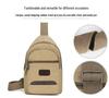 Men's Fashion Large Capacity Multi-functional Canvas Crossbody Chest Bag