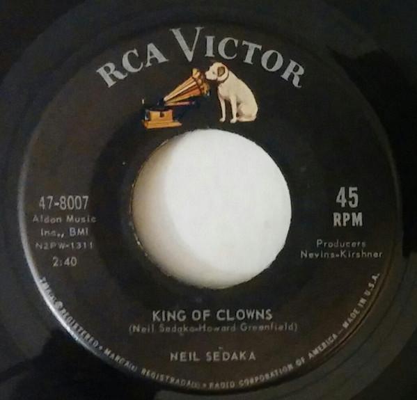 

7inch Record NEIL SEDAKA - King Of Clowns 478007 RCA Victor 1962 US Rock Used