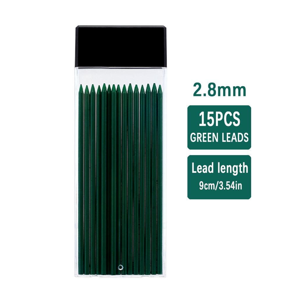 15pcs/Box Replaceable Carpenter Pencil Leads Multi-Color Automatic Pencil Core  Woodworking