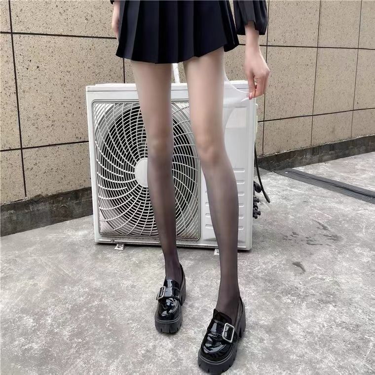 Gradient Color Stockings Niche Millennium Black Gray Japanese Style Colorful Ultra-thin Arbitrary Cut Pantyhose