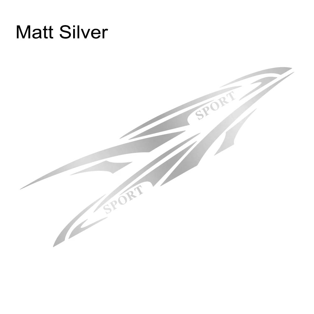 2PCS Sports Style Racing Car Side Skirt Stickers Fish Fin Pattern Car Vinyl Decal Self-Adhesive Auto Body Decoration Accessories
