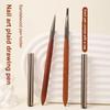 Durable Sandalwood Pole Nail Art Brush Professional Nail Liner Brush Nail Art Phototherapy Pen Nail Painting Brush