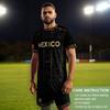 Men's Classic Crew Neck Short Sleeve Soccer Jersey Mexico Inspired Geometric Print Athletic Fit Tee Shirt Mexico Sizing