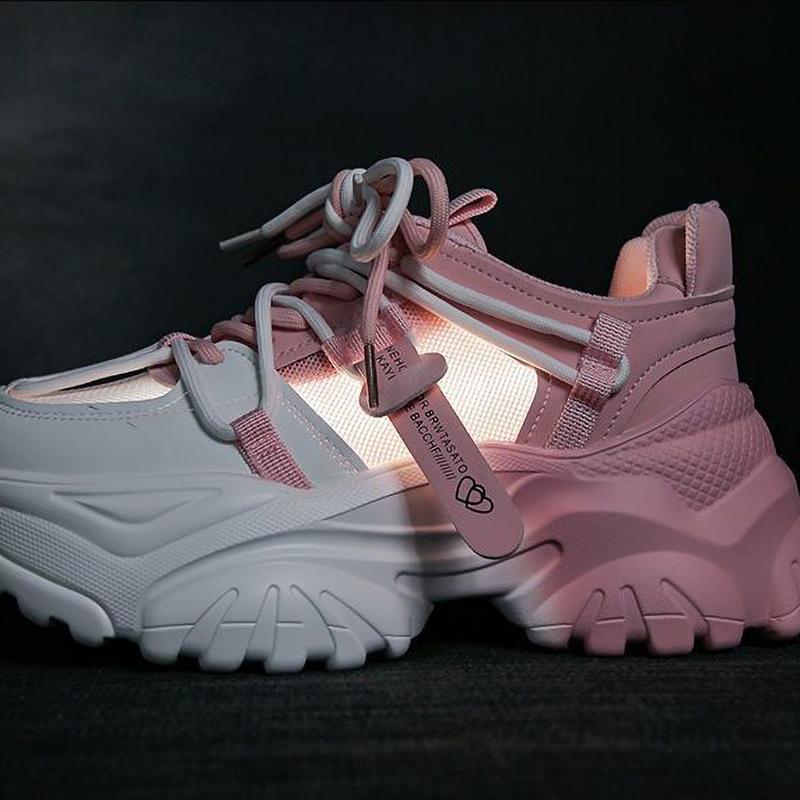 Women's Shoes Casual Shoes Spring Sneakers Platform Women Shoes Tennis Fashion Thick Sole Roses Trainers Increased