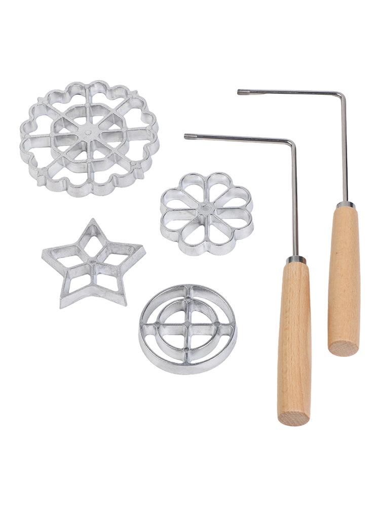 Aluminum Rosette Maker Molds Bunuelos Molds With Handle Pastry Tools Cookie Maker Baking Cooking Kitchen Accessories Replace