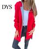 Woolen Overcoat Lady Winter Coat Hooded Thick Zip-up Solid Color Elastic Cuffs Mid Length Long Sleeves Thermal Daily Wear Casual Women Jacket