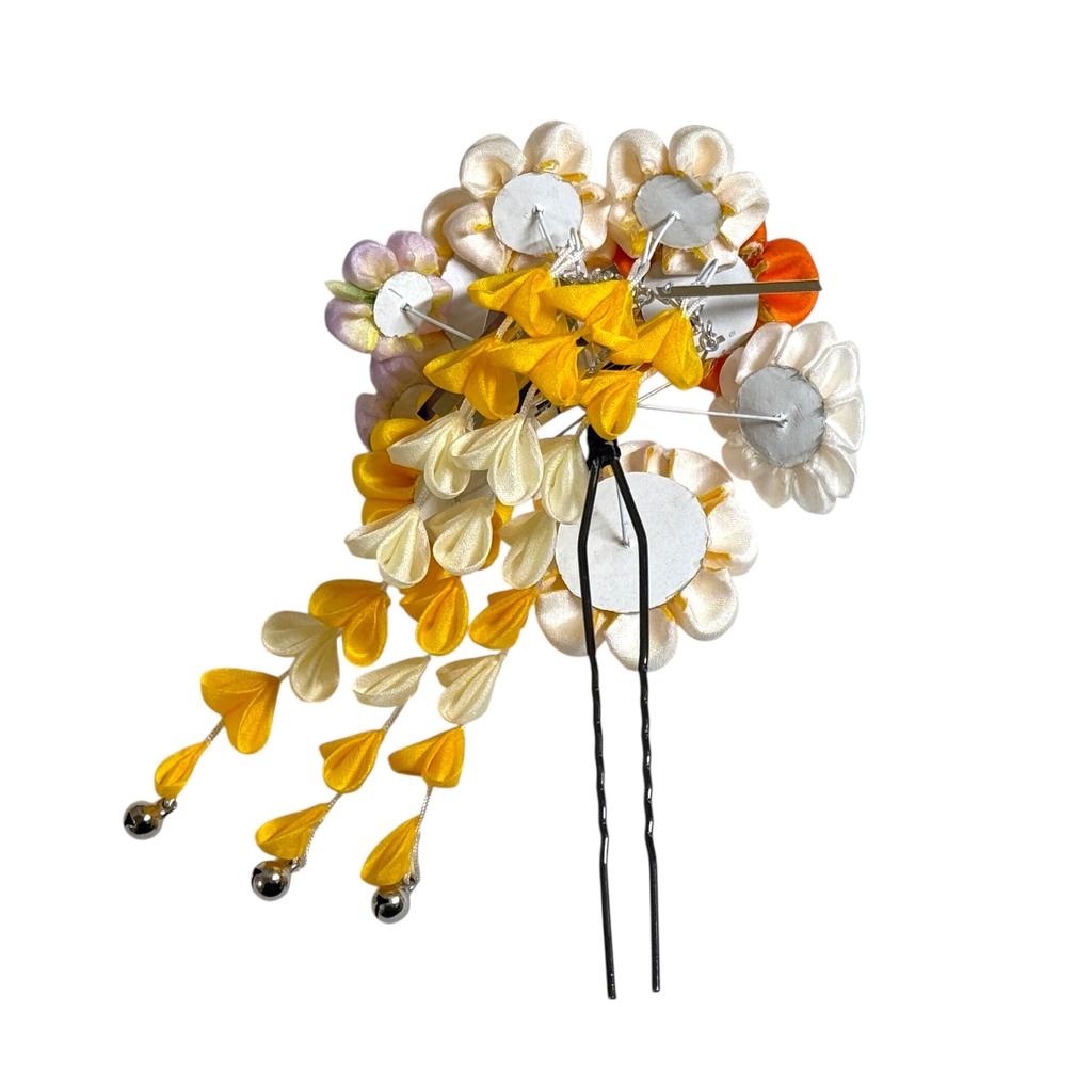 Yellow Hair Ornament for Ceremony Kimono Coming-of-Age (KZ-2)