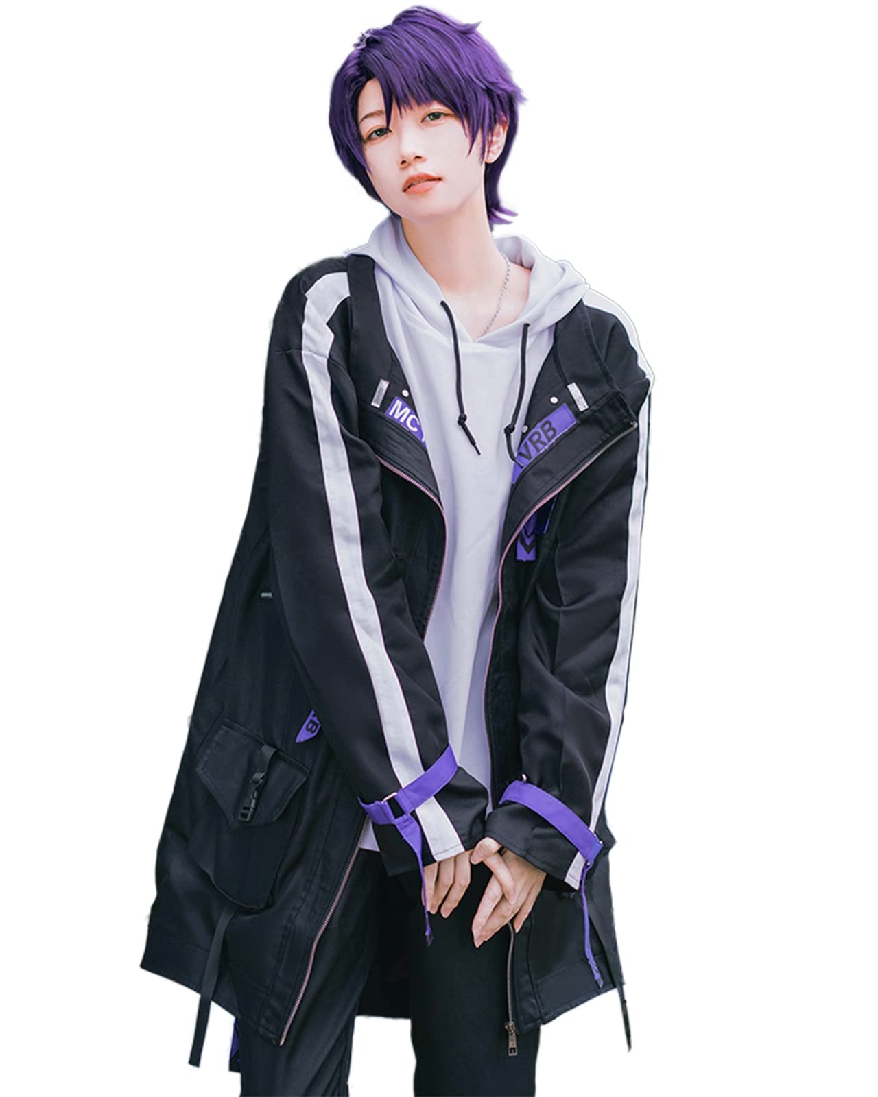 

Nijisanji Тоя Кенмочи Косплей VTuber Хэллоуин Повседневная одежда Кенмочи Тоя [Milky Time] (M) фиолетовый