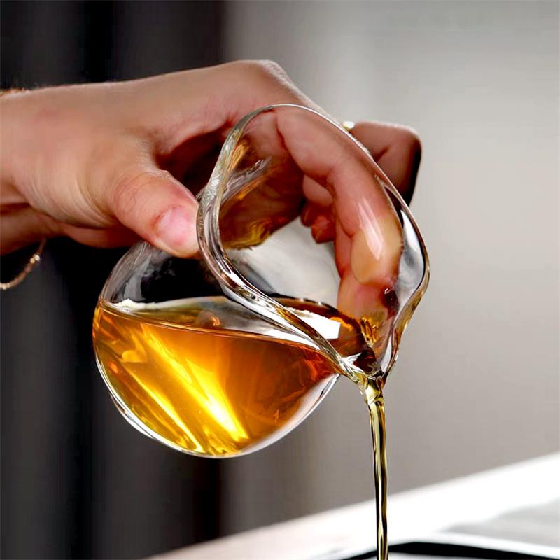 Anti Scalding Flaring Glass Fair Cup Tea Pitcher Thickened Heat-resistant Kung Fu Tea Fair Mug Chahai Chinese Tea Set Accessorie