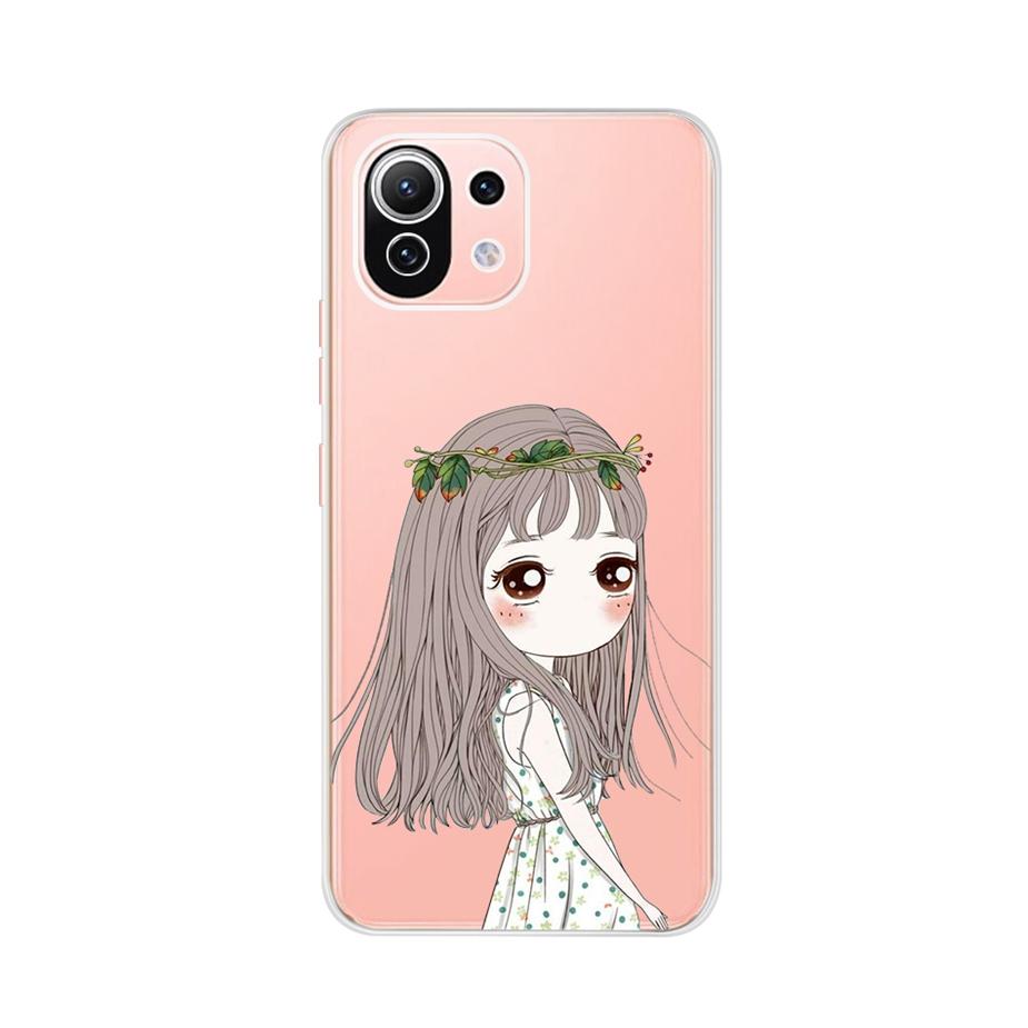 For Xiaomi Mi 11 Lite Case Cute Cartoon Cover For Xiaomi Mi 11 Lite 5G Phone Cases Mi11 Lite 11Lite Soft TPU Fundas Capa 6.55''