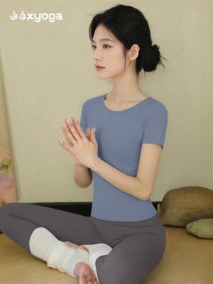 Women's Yoga Fashion Short Sleeve Versatile Pilates Training Set