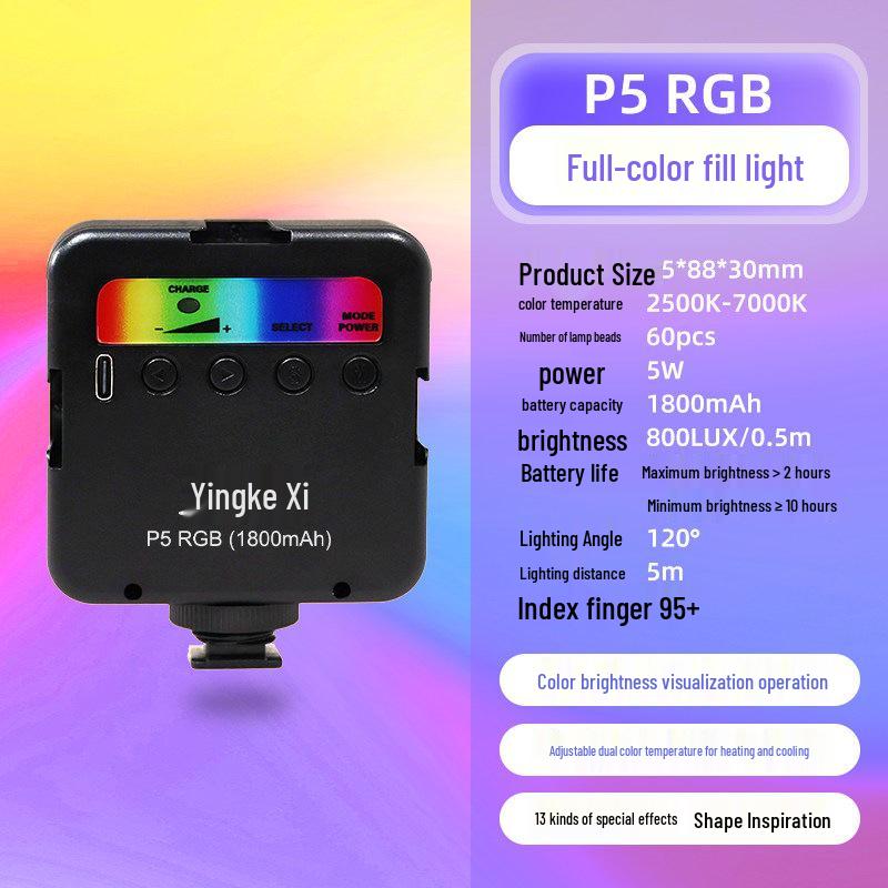 Yingkexi Mini RGB DSLR Camera Fill Light for Photography & Live Streaming