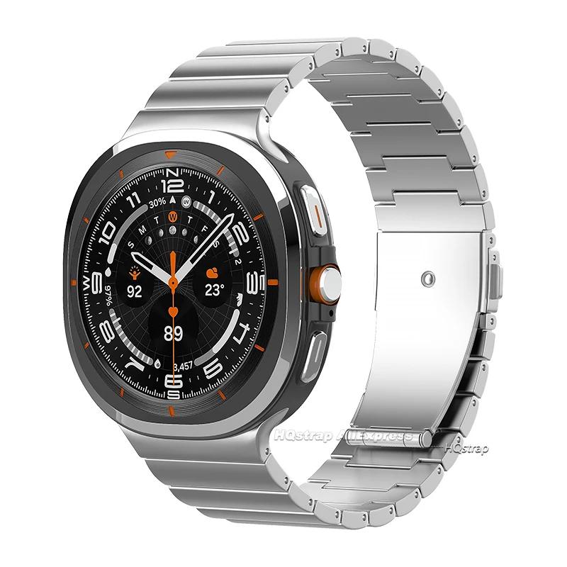 No Gaps Titanium Metal Strap for Samsung Galaxy Watch Ultra 47mm Band for Galaxy Watch 7 Ultra 47MM Waterproof Bracelet Luxury