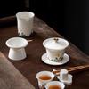 Auspicious Crane Ceramic Tea Set
