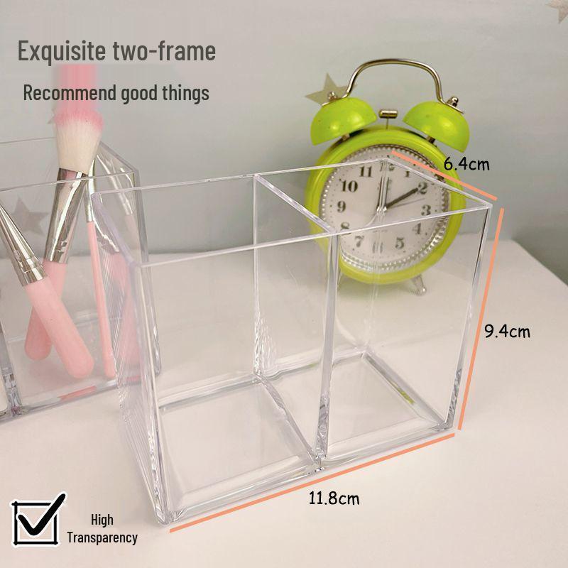 Porta-canetas de Acrílico Transparente e Organizador de Armazenamento de Recados