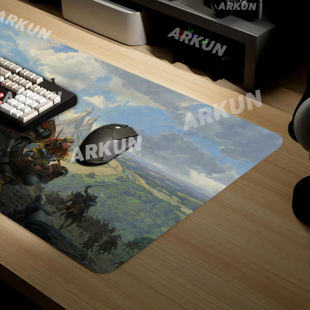 Großes mittelalterliches Open-World-Simulationsspiel Kingdom Come Ddeliverance III Serie Mauspads Antirutsch Gummi Gaming Langlebiges Pad