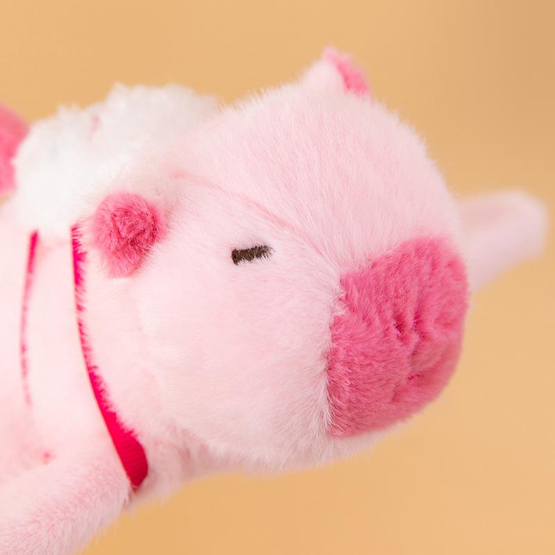 Capybara Clap Circle Toys Slap Snap Wrap Wristband Bracelet Stay Wire Rotate Tail Capybara Plush Doll Hand Ring Fun Circles Gift
