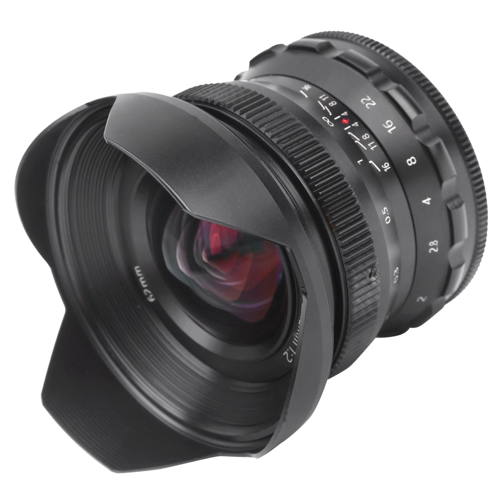 

12 мм F2 широкоугольный объектив с большой апертурой и фиксированным фокусом Fisheye для пейзажной съемки для Canon M3M5M6