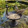 Vintage Bird Feeder Rustproof Water Pump Bird Feeder Rustic Peacock Shaped Bird Bath  Wild Birds