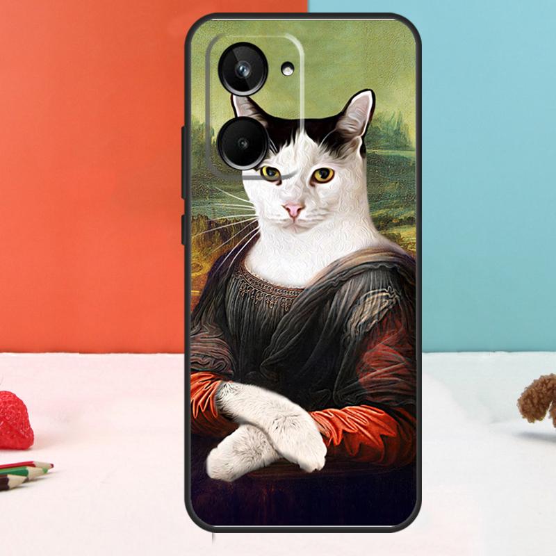 Funny Cat Art Aesthetics For Realme 15 14 10 11 12 13 Pro Plus C67 C65 C63 C61 C35 C55 C53 C51 C71 C75 GT7 Pro Case