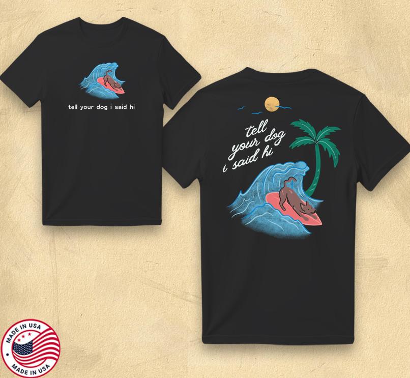 Surfing Dog – Funny Beach Surf T-Shirt Unisex T-Shirt XXL