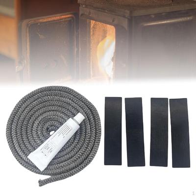 Gasket Rope , Easy Installation, Fireproof, Fiberglass Seal for or Fireplace Doors
