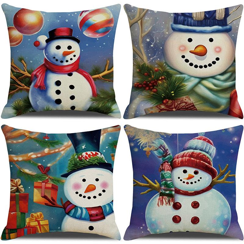 Christmas Pillowcase Combination Multi-patterned Cushion Party Festive Sofa Living Room Pillowcase Pillowcase