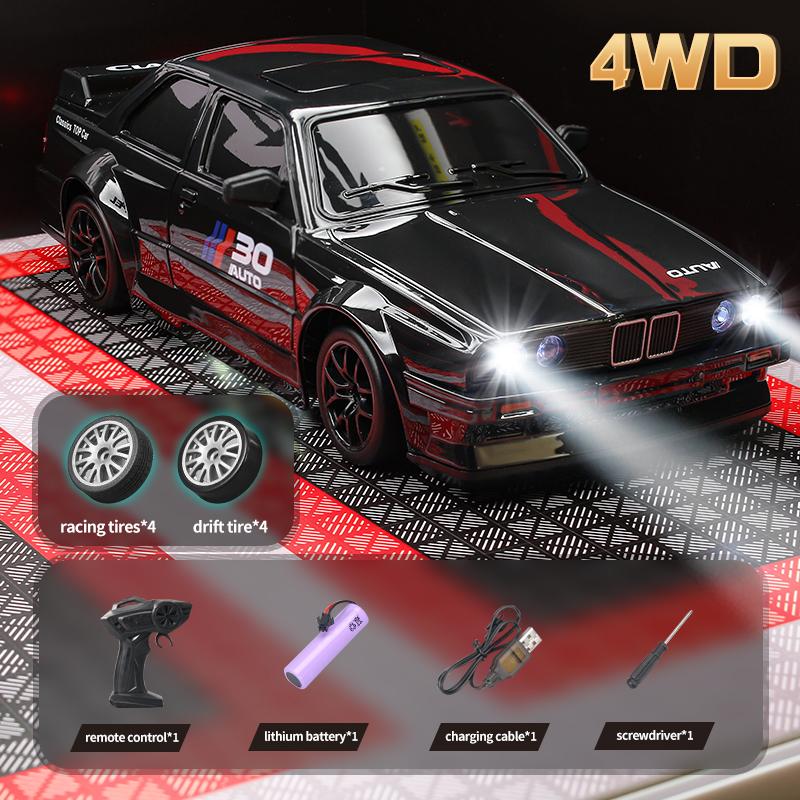 

1:24 Scale 4WD RC Remote Control Racing Car Model Set 2.4G Drift Led Lights High-Speed Sports Vehicle Children s Adult Toy Gifts