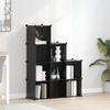 vidaXL 9-Cube Storage System Black PP