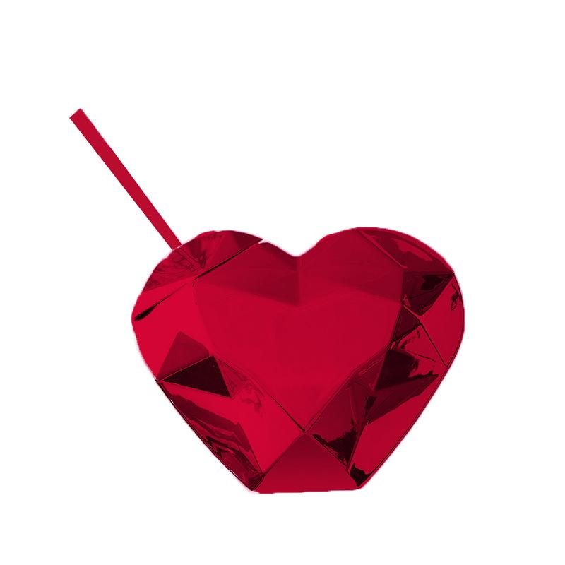 

1Pc Romantic Heart Cups with Straws Cocktail Drink Bottle for Bar Valentine s Day Wedding Bridal Shower Bachelorette Decoration