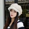 Imitation Mink Beret Women's Autumn and Winter Folded Octagonal Hat Casual Warm Hat