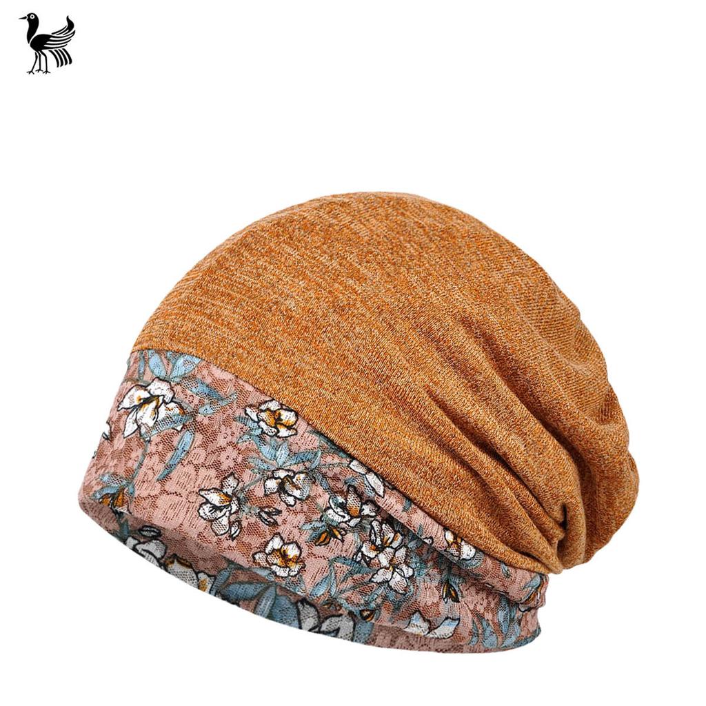 Hat Women'S Winter Original Design Lace Color Matching Fashion Versatile Anti-Warm Pullover Hat