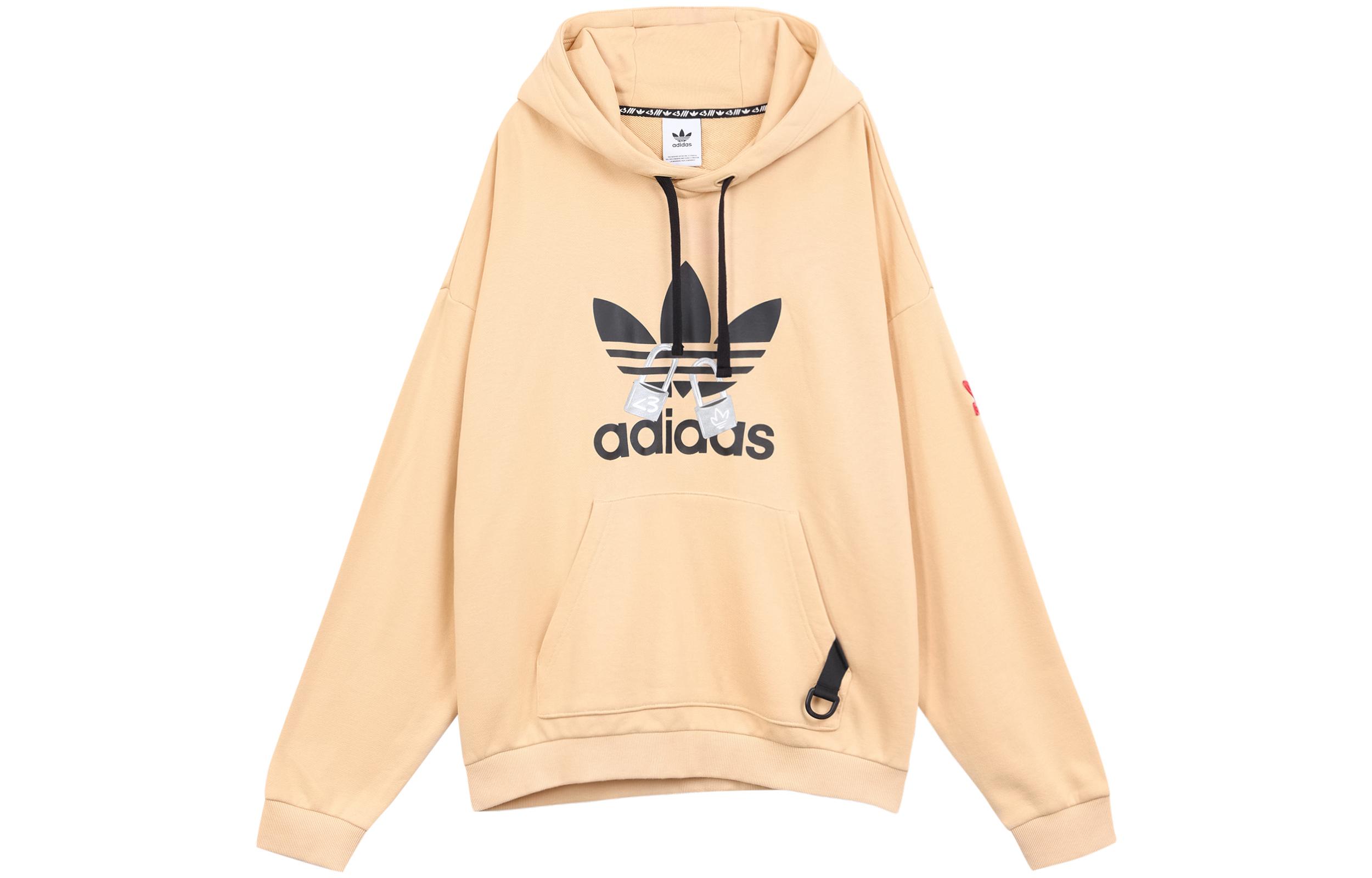 Adidas Originals Sweatshirts Men s Amber Yellow Hooded Moderate Regular HA3655 M